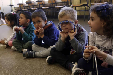 Alumando del CP Luis Gil de Sangüesa durante una jornada de clase.