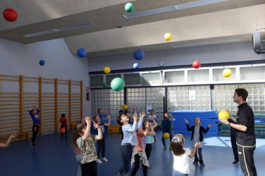 Alumando del CP Luis Gil de Sangüesa durante una jornada de clase.