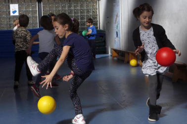 Alumando del CP Luis Gil de Sangüesa durante una jornada de clase.