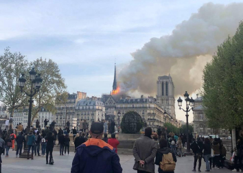 Imágenes del incendio en la catedral Notre Dame de París.