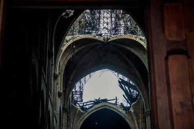 Imágenes del incendio en la catedral Notre Dame de París.