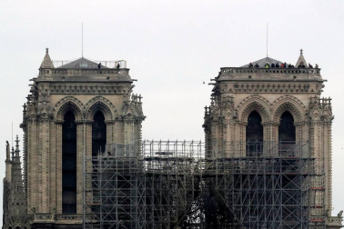 Imágenes del incendio en la catedral Notre Dame de París.