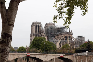 Imágenes del incendio en la catedral Notre Dame de París.