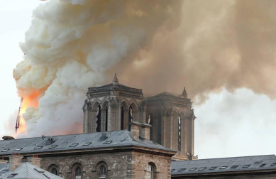Imágenes del incendio en la catedral Notre Dame de París.