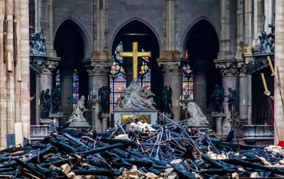 Imágenes del incendio en la catedral Notre Dame de París.