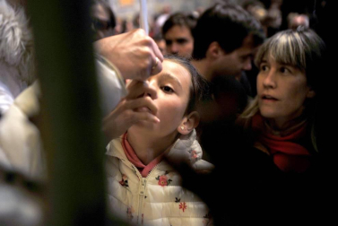 La más multitudinaria de las romerías que al cabo del año se celebran al santuario de Ujué.