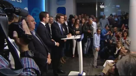 Casado se reivindica a pesar de la histórica derrota del PP