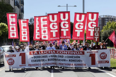 UGT y CC OO de Navarra reivindican "más derechos" para las personas e igualdad