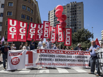 UGT y CC OO de Navarra reivindican "más derechos" para las personas e igualdad