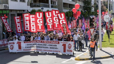 UGT y CC OO de Navarra reivindican "más derechos" para las personas e igualdad
