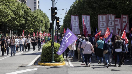 UGT y CC OO de Navarra reivindican "más derechos" para las personas e igualdad