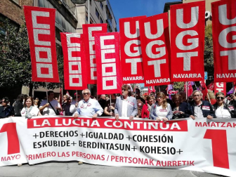 UGT y CC OO de Navarra reivindican "más derechos" para las personas e igualdad