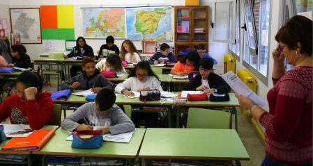 Alumnado del CP Los Sauces-Sahats de Barañáin