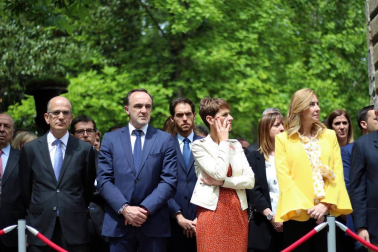 Acto en el parque de la Taconera en Pamplona.