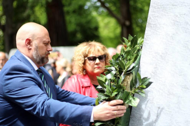 Acto en el parque de la Taconera en Pamplona.