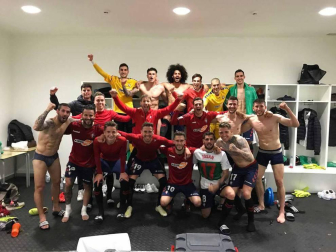 Las celebraciones de los jugadores de Osasuna en el vestuario, fotografiadas desde la 18ª jornada, muestran la unión del grupo.
