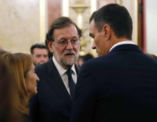 Fotos de la capilla ardiente de Alfredo Pérez Rubalcaba, celebrada este viernes en el Congreso de los Diputados