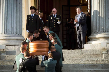 Fotos de la capilla ardiente de Alfredo Pérez Rubalcaba, celebrada este viernes en el Congreso de los Diputados