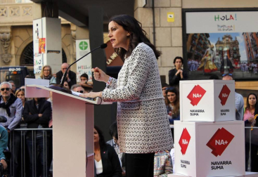 La portavoz nacional de Ciudadanos estuvo en la Plaza Consistorial junto a José Jacier Esparza este martes, 14 de mayo.