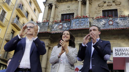 La portavoz nacional de Ciudadanos estuvo en la Plaza Consistorial junto a José Jacier Esparza este martes, 14 de mayo.