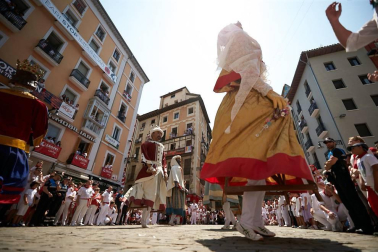 Fotos de los gigantes y cabezudos de Pamplona, 14 de julio de San Fermín 2018