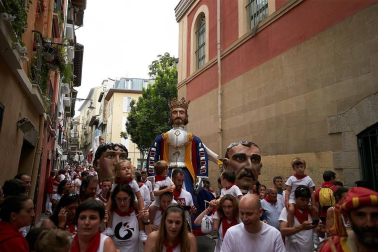 Fotos de los gigantes y cabezudos de Pamplona, 13 de julio de San Fermín 2018