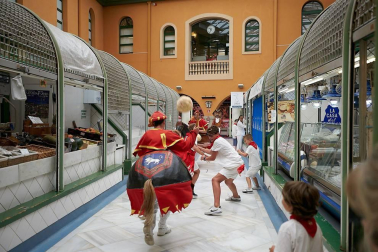 Fotos de los gigantes y cabezudos de Pamplona, 13 de julio de San Fermín 2018