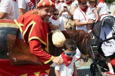 Salida de los gigantes y cabezudos de Pamplona, 10 de julio de San Fermín 2018