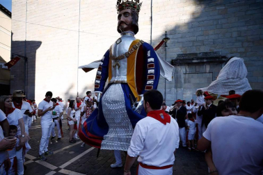 Recorrido del 6 de julio de 2018 de la Comparsa de Gigantes y Cabezudos de Pamplona