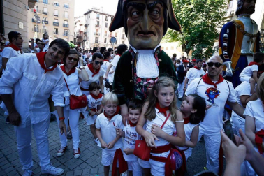 Recorrido del 6 de julio de 2018 de la Comparsa de Gigantes y Cabezudos de Pamplona
