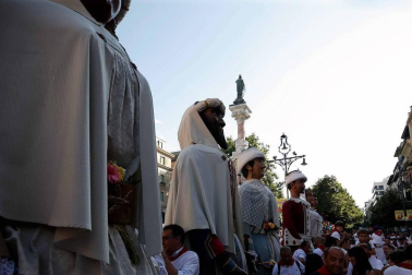 Recorrido del 6 de julio de 2018 de la Comparsa de Gigantes y Cabezudos de Pamplona