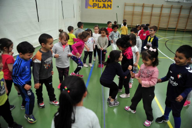 Alumnado del CP San Bartolomé de Marcilla durante una jornada lectiva.