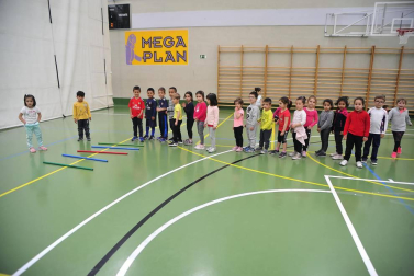 Alumnado del CP San Bartolomé de Marcilla durante una jornada lectiva.