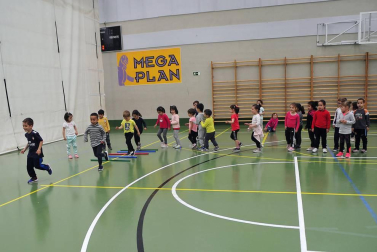 Alumnado del CP San Bartolomé de Marcilla durante una jornada lectiva.