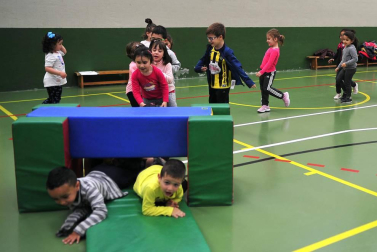Alumnado del CP San Bartolomé de Marcilla durante una jornada lectiva.