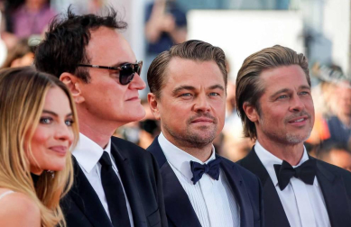 La atención estuvo puesta en los actores, que trabajaban juntos por primera vez en el filme de Tarantino