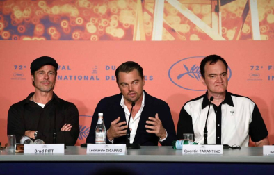 La atención estuvo puesta en los actores, que trabajaban juntos por primera vez en el filme de Tarantino