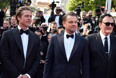 La atención estuvo puesta en los actores, que trabajaban juntos por primera vez en el filme de Tarantino