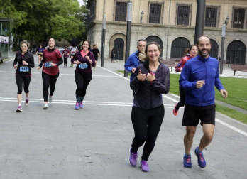 Participantes en la prueba disputada este viernes, 24 de mayo, en la capital navarra.