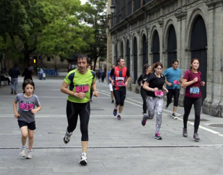 Participantes en la prueba disputada este viernes, 24 de mayo, en la capital navarra.