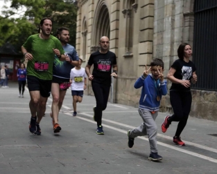 Participantes en la prueba disputada este viernes, 24 de mayo, en la capital navarra.