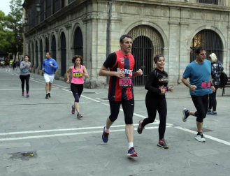 Participantes en la prueba disputada este viernes, 24 de mayo, en la capital navarra.