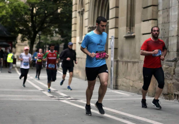 Participantes en la prueba disputada este viernes, 24 de mayo, en la capital navarra.