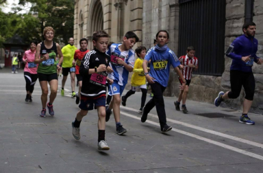 Participantes en la prueba disputada este viernes, 24 de mayo, en la capital navarra.