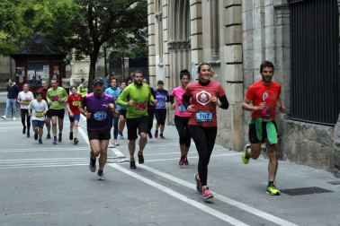 Participantes en la prueba disputada este viernes, 24 de mayo, en la capital navarra.
