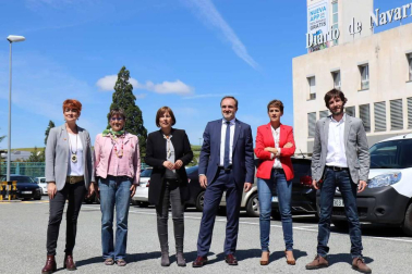 Todas las fotos de la llegada de los candidatos a la Presidencia de Navarra al debate organizado por Diario de Navarra