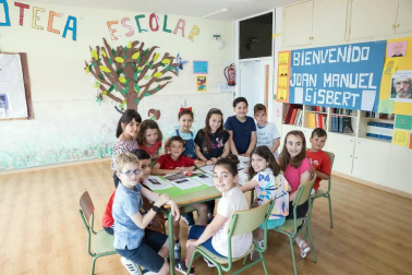 Alumnado del CP Griseras de Tudela durante una jornada de clase.