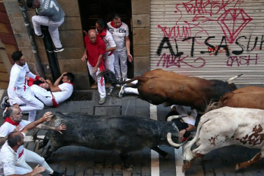 Fotos de Diario de Navarra de los mejores momentos de los encierros de San Fermín de 2018