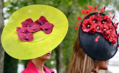 Fotos de los tocados y chisteras en las carreras de Ascot