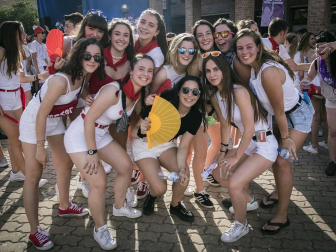 Fotos del cohete de inicio de las fiestas de Barañáin 2019